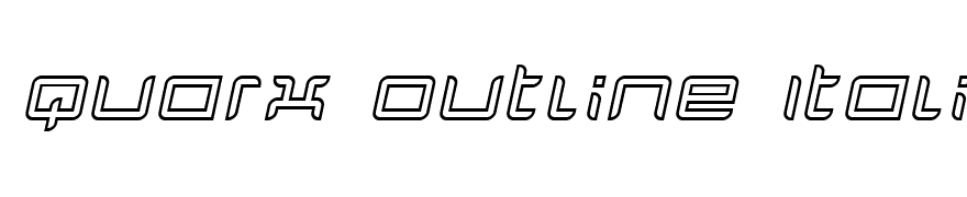 Quarx Outline Italic