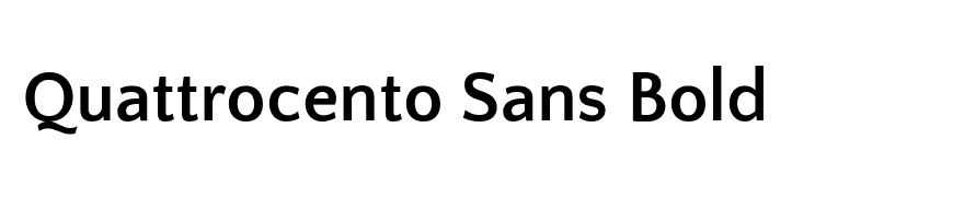 Quattrocento Sans Bold