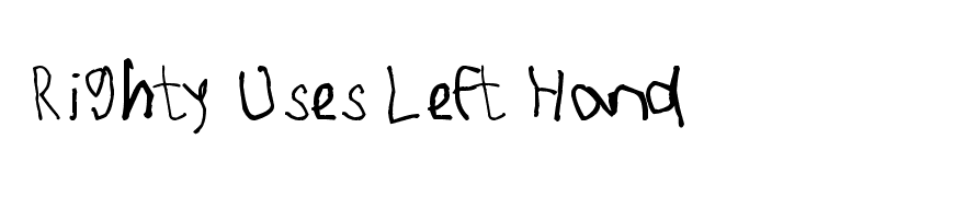 Righty Uses Left Hand