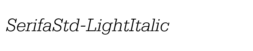 SerifaStd-LightItalic