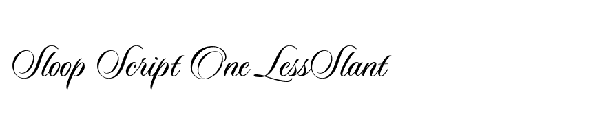 Sloop Script One LessSlant