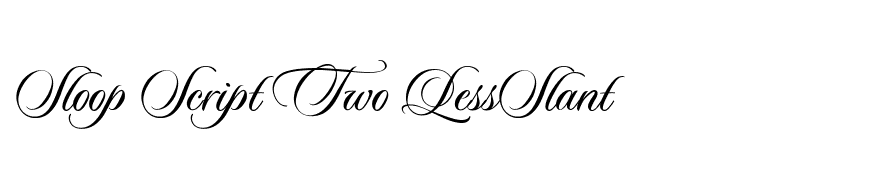 Sloop Script Two LessSlant