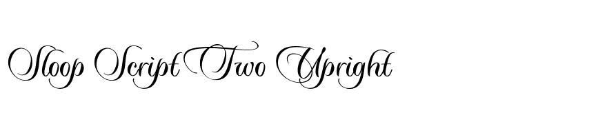 Sloop Script Two Upright