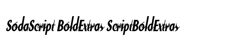 SodaScript BoldExtras ScriptBoldExtras