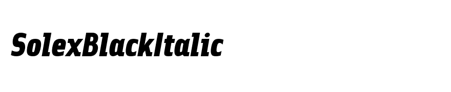 SolexBlackItalic