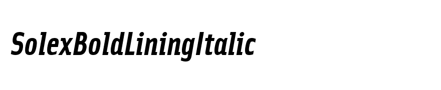 SolexBoldLiningItalic