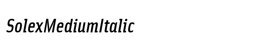 SolexMediumItalic