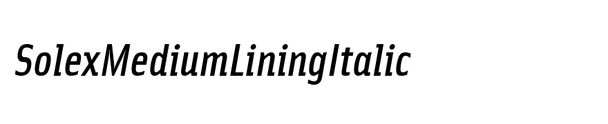 SolexMediumLiningItalic