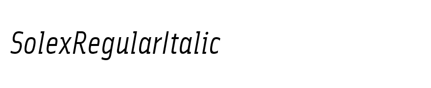 SolexRegularItalic