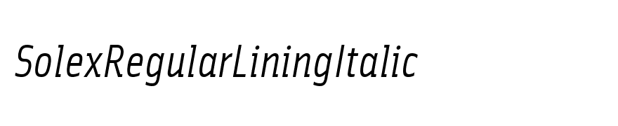 SolexRegularLiningItalic