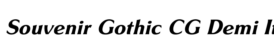 Souvenir Gothic CG Demi Italic