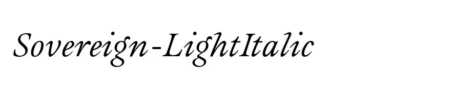 Sovereign-LightItalic