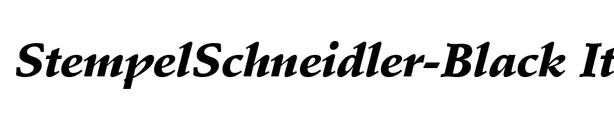 StempelSchneidler-Black Italic