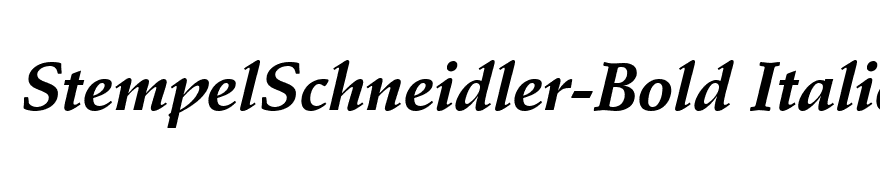 StempelSchneidler-Bold Italic