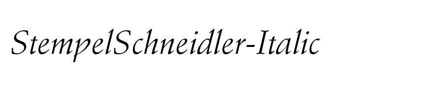 StempelSchneidler-Italic