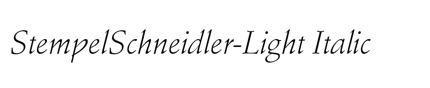 StempelSchneidler-Light Italic