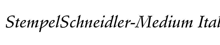 StempelSchneidler-Medium Italic