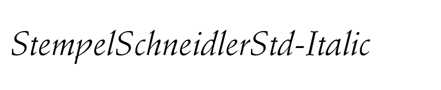 StempelSchneidlerStd-Italic