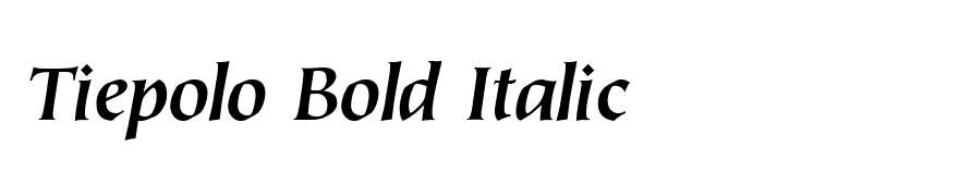 Tiepolo Bold Italic