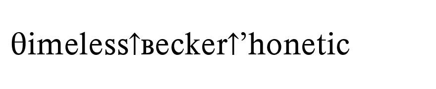 Timeless_Becker_Phonetic