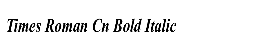 Times Roman Cn Bold Italic