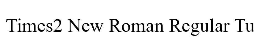 Times2 New Roman Regular Turkce