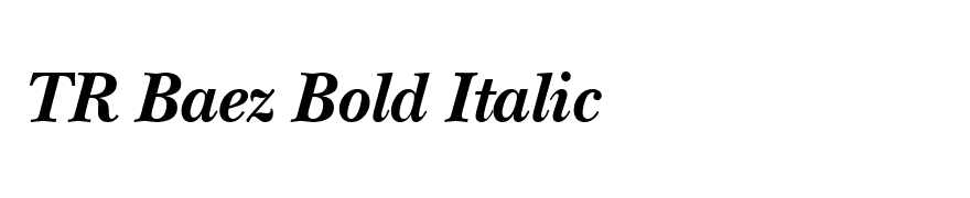 TR Baez Bold Italic