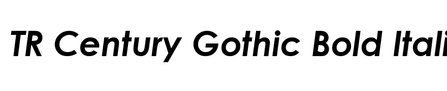 TR Century Gothic Bold Italic