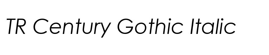 TR Century Gothic Italic