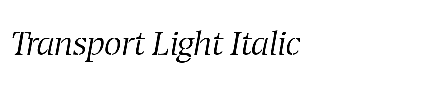 Transport Light Italic