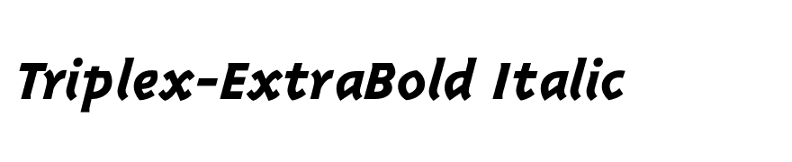 Triplex-ExtraBold Italic