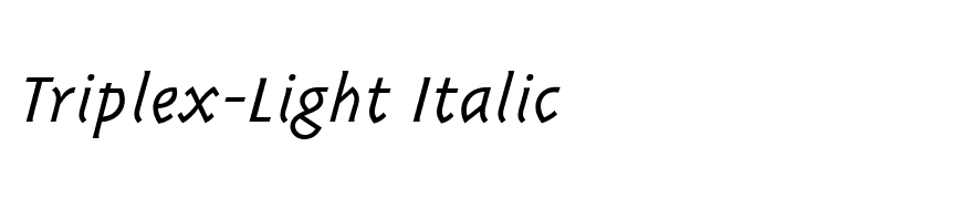 Triplex-Light Italic