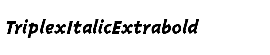 TriplexItalicExtrabold