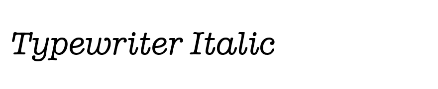 Typewriter Italic