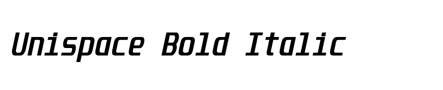 Unispace Bold Italic