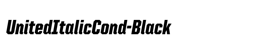 UnitedItalicCond-Black