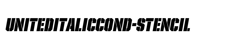 UnitedItalicCond-Stencil