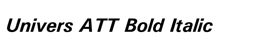 Univers ATT Bold Italic