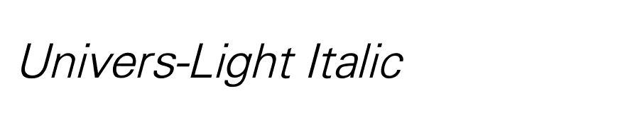 Univers-Light Italic