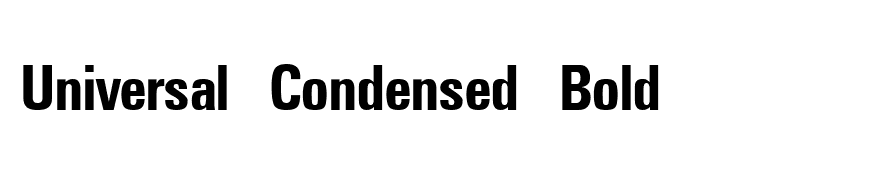 Universal Condensed Bold