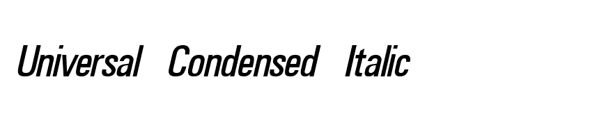 Universal Condensed Italic