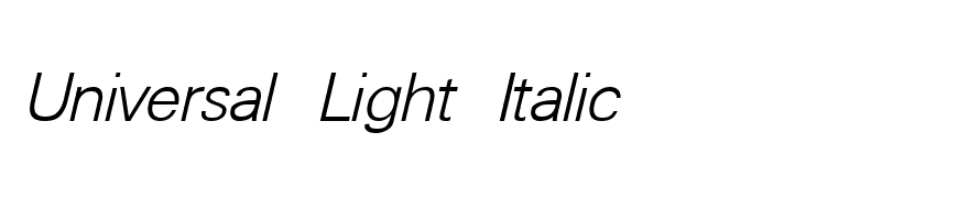 Universal Light Italic