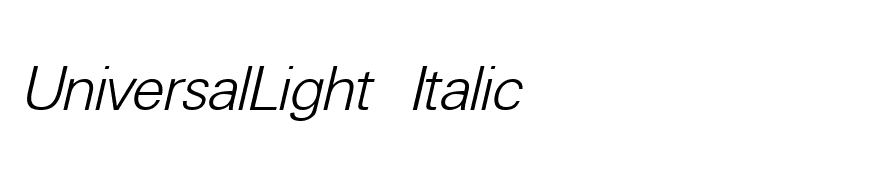 UniversalLight Italic