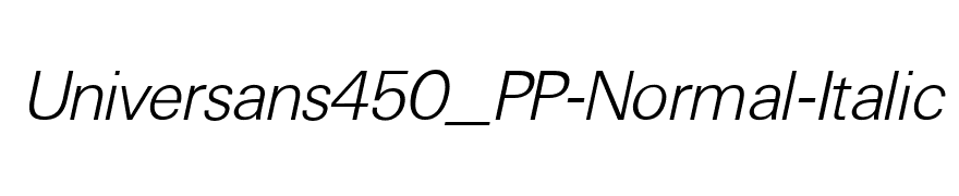 Universans450_PP-Normal-Italic