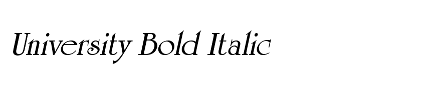 University Bold Italic