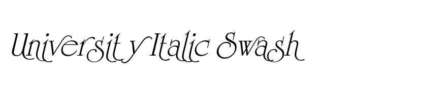 University Italic Swash