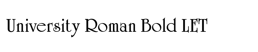 University Roman Bold LET