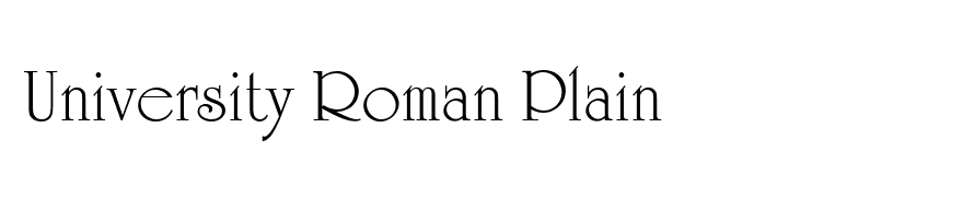 University Roman Plain