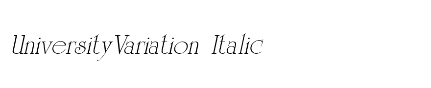 UniversityVariation Italic