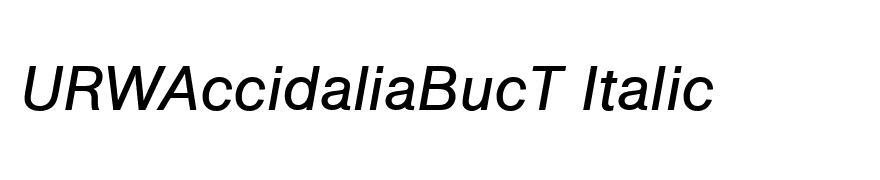 URWAccidaliaBucT Italic